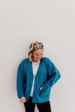 Load image into Gallery viewer, Dark Teal Knit Cardigan
