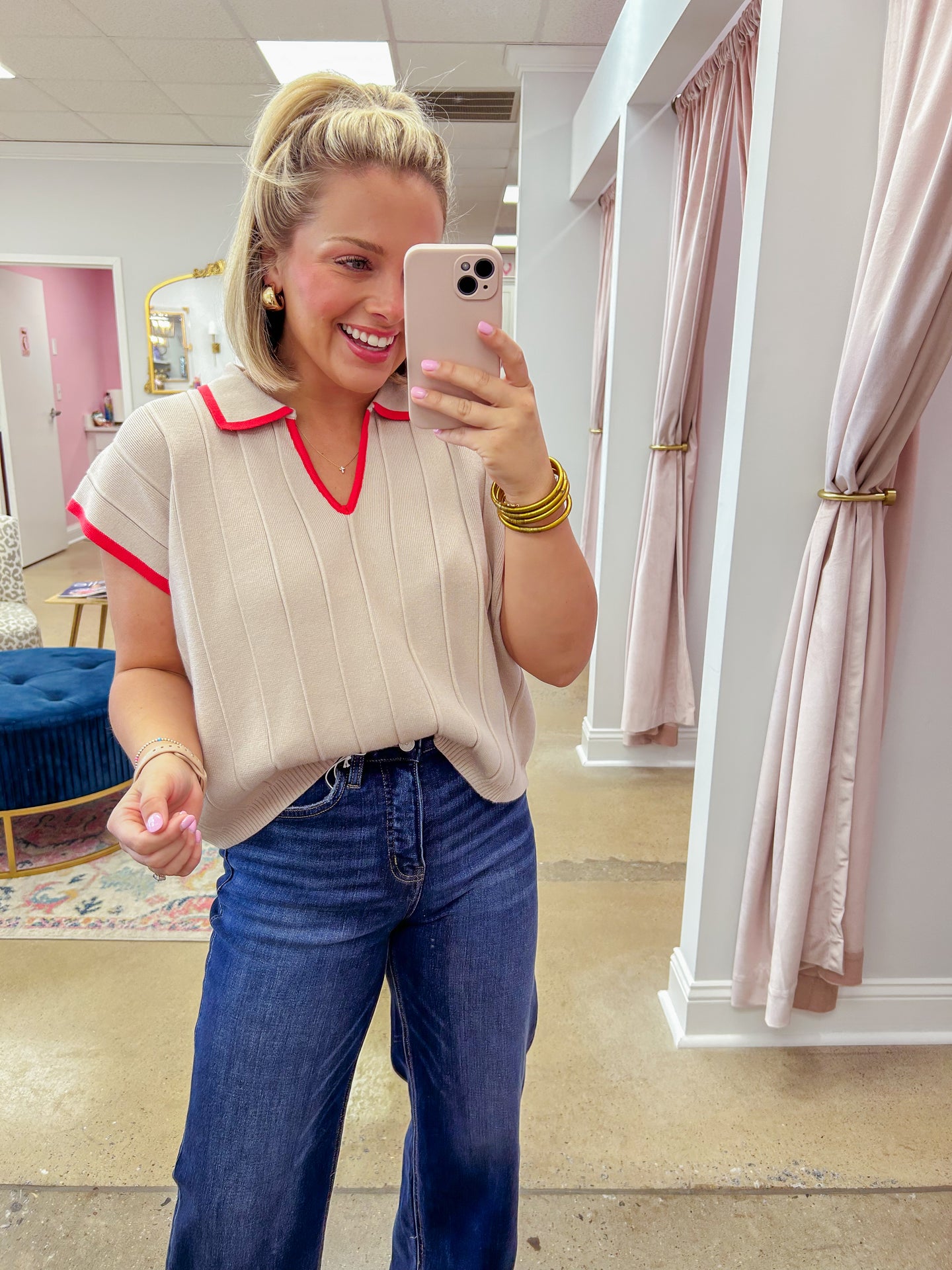 Poppy Sweater Top - Tan