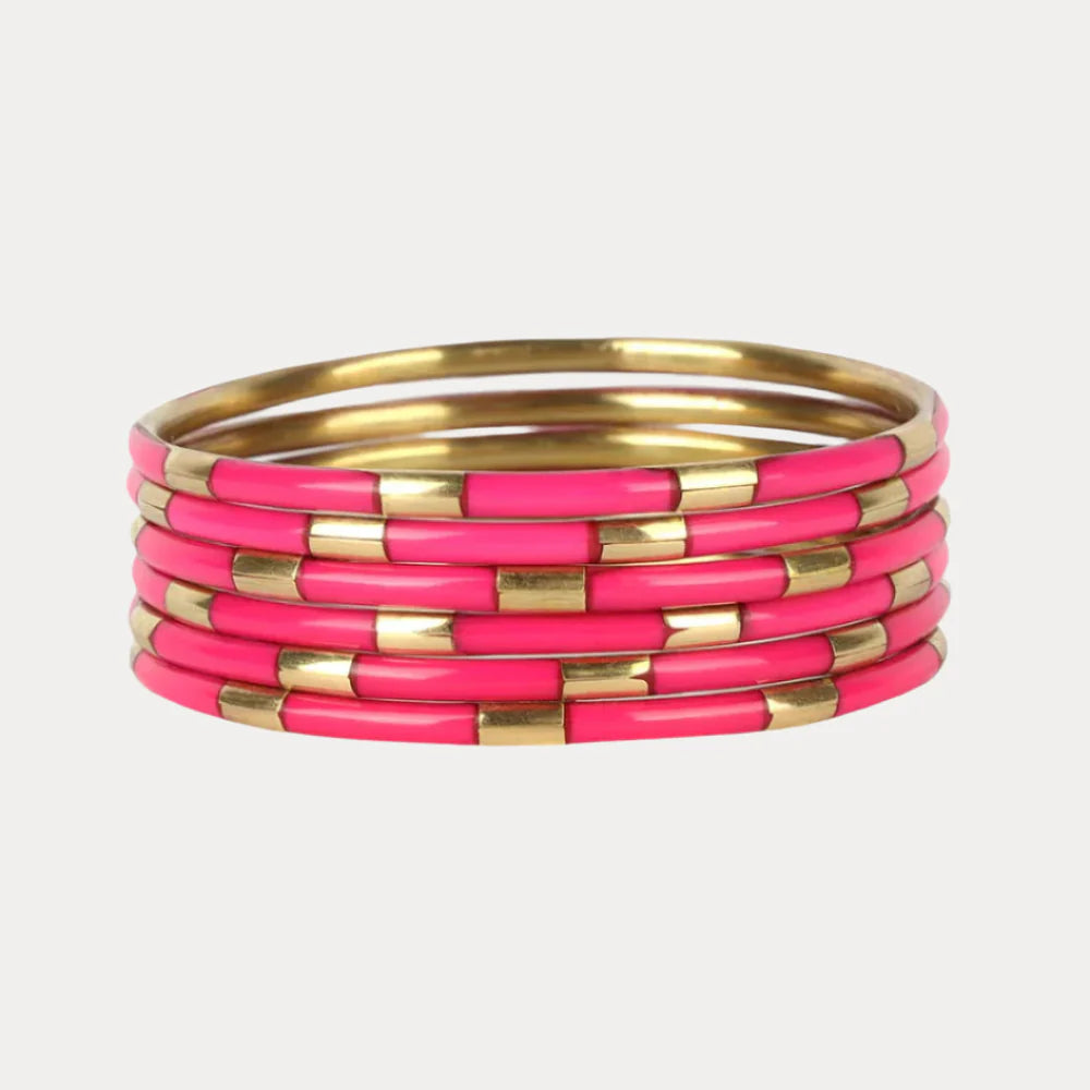 BuDha Girl Veda Bangles - Pink