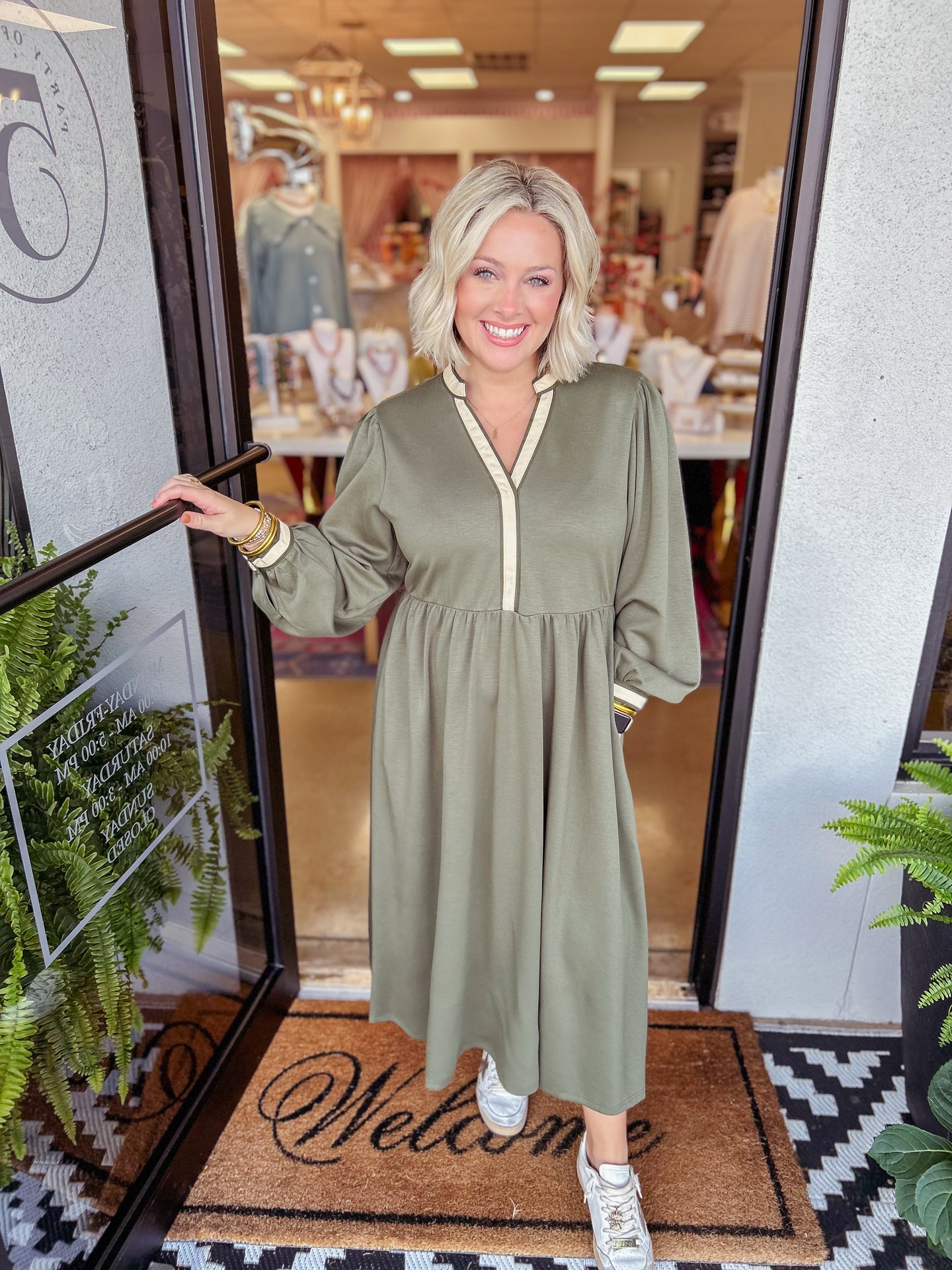 Stephanie Dress - Olive