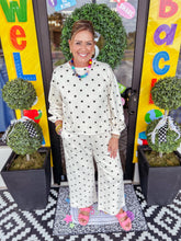 Load image into Gallery viewer, Scuba Polka Dot Long Sleeve Set - Cream
