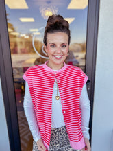 Load image into Gallery viewer, Piper Vest - Pink Stripe
