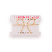 Load image into Gallery viewer, BB - gold bow bracelet (extended)

