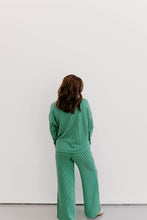 Load image into Gallery viewer, Ribbed Mock Neck Lounge Set - Green
