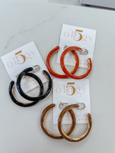 Load image into Gallery viewer, 45mm Color Enamel Hoops
