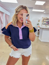 Load image into Gallery viewer, Kinsley Top - Navy

