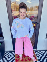 Load image into Gallery viewer, Piper Terry Knit Wide Pants - Barbie Pink
