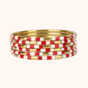 BuDha Girl Veda Bangles -Red/White