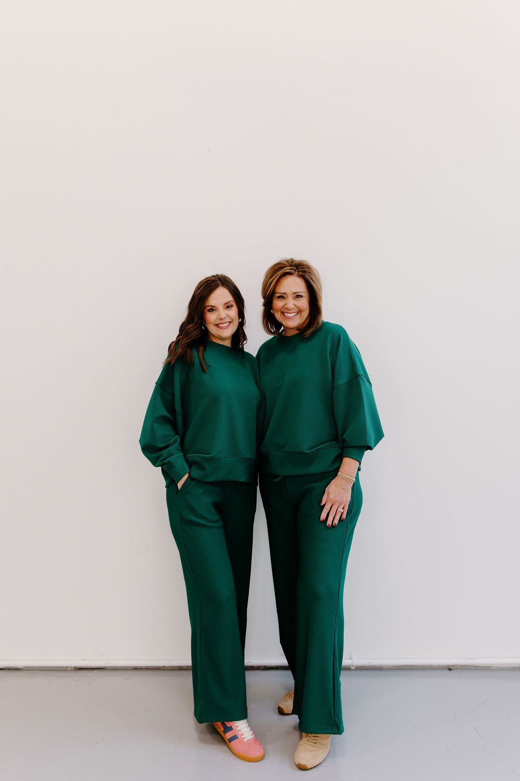 Round Neck Lounge Set - Hunter Green