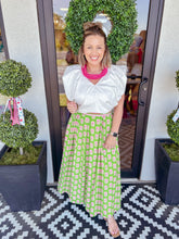 Load image into Gallery viewer, Floral Print Contrast Midi Skirt
