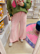Load image into Gallery viewer, Addie Washed Terry Knit Pants - Blush
