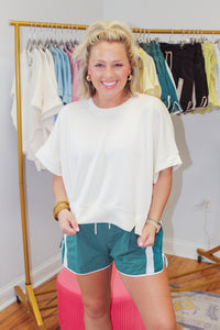Maggie Crewneck Top - Cream