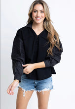 Load image into Gallery viewer, KARLIE Solid Knit Sweatshirt - Black
