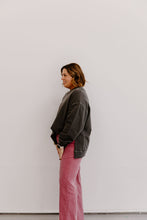 Load image into Gallery viewer, Suzie Side Slit Sweatshirt - Black
