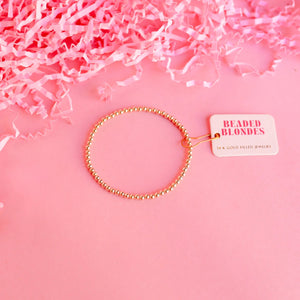 BB - 3mm beaded bracelet