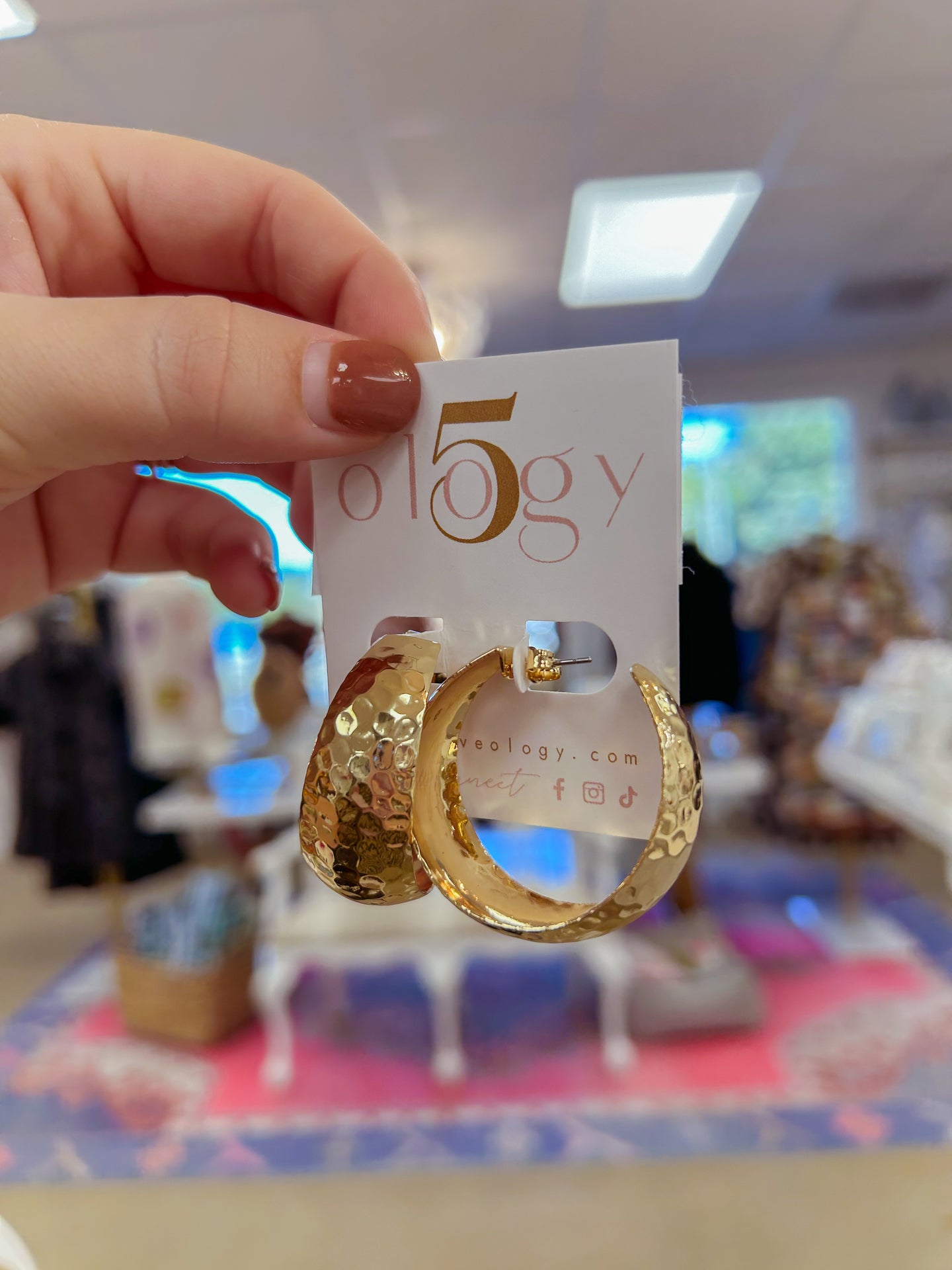 Textured Metal Wide Hoop