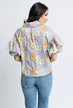 Load image into Gallery viewer, KARLIE Floral London Ruffle Top
