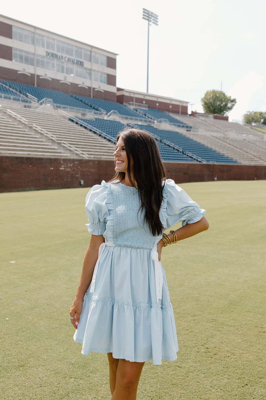 Darling Mini Dress - Baby Blue