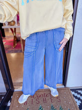 Load image into Gallery viewer, Addie Washed Terry Knit Pants - Washed Denim
