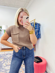 Meg Sweater Top - Mocha