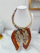 Load image into Gallery viewer, Silk Scarf Wrapped Collar Necklace
