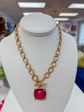 Load image into Gallery viewer, Square Stone Pendant Necklace
