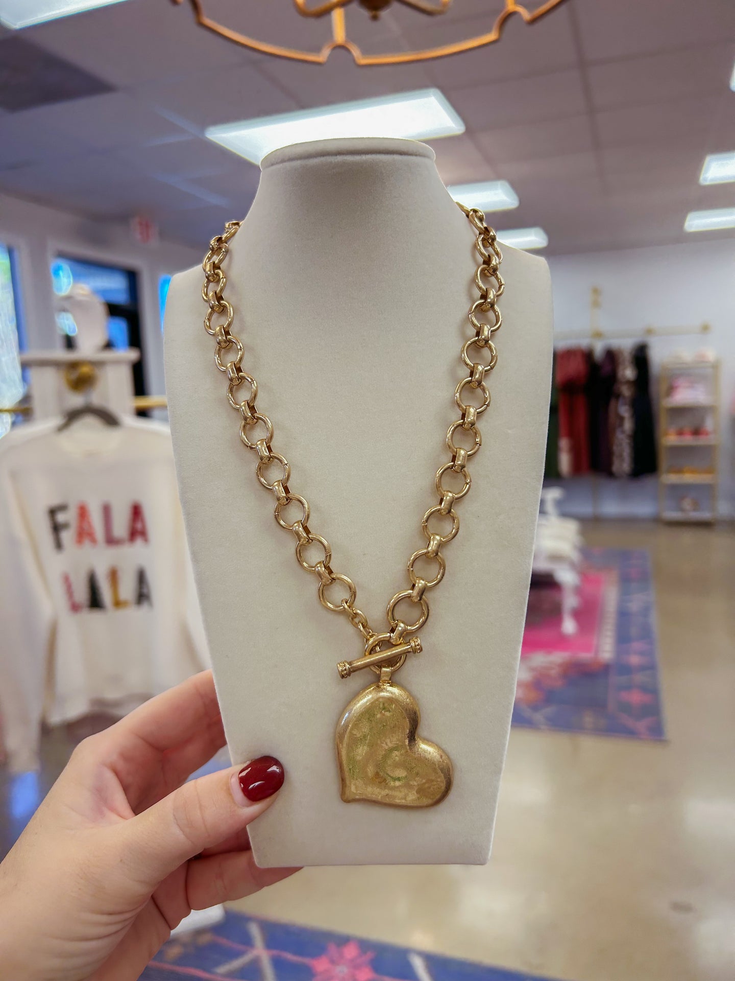 Textured Heart Necklace