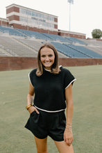 Load image into Gallery viewer, Halftime Sweater Top - Black/White
