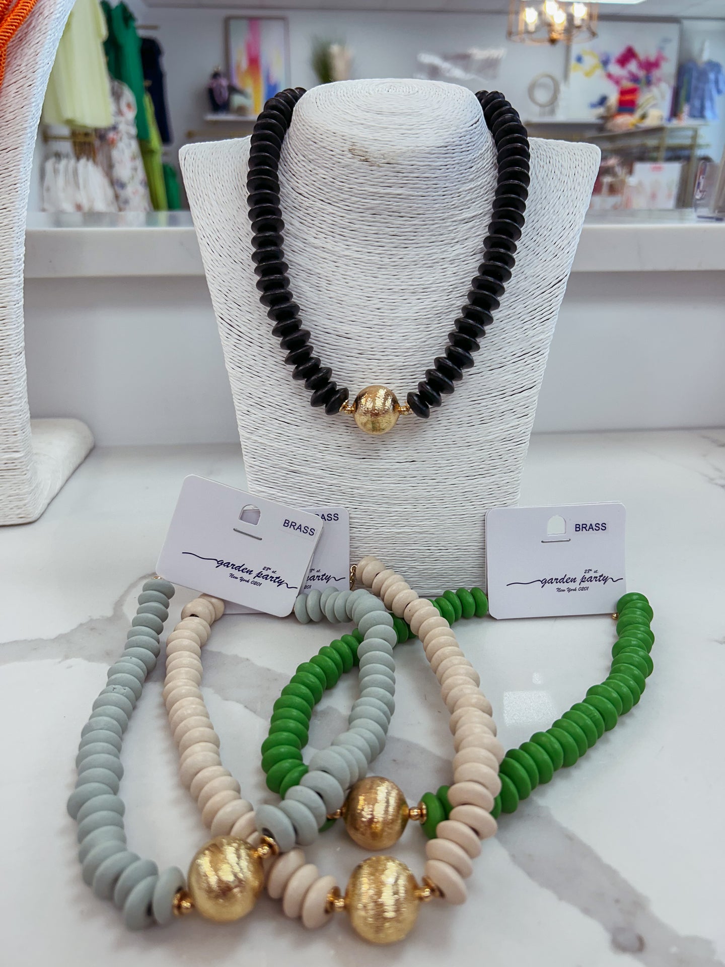 Wooden Bead & CCB Choker