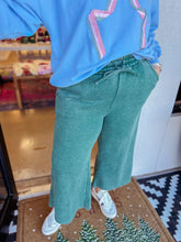 Load image into Gallery viewer, Acid Wash Palazoo Pants - Green
