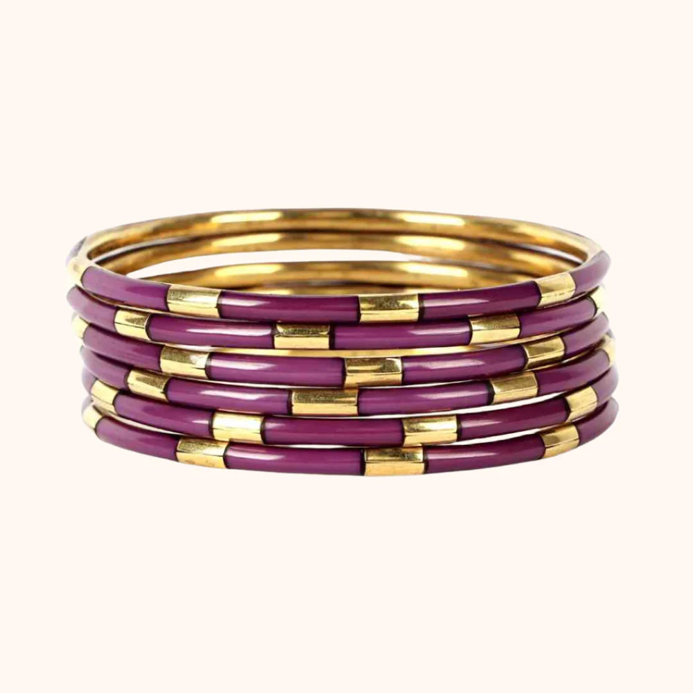 BuDha Girl Veda Bangles - Amethyst