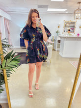 Load image into Gallery viewer, KARLIE Floral Poplin Bubble Hem Dress
