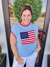 Load image into Gallery viewer, Flag Sweater - Baby Blue
