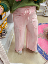 Load image into Gallery viewer, Addie Washed Terry Knit Pants - Blush

