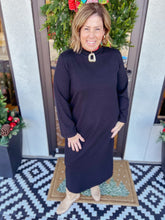 Load image into Gallery viewer, Alexa Sweater Dress - Black

