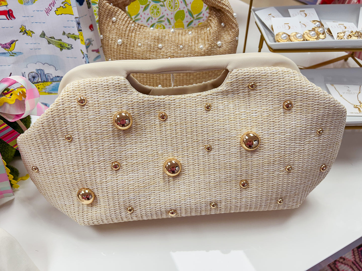Mallory Gold Stud Clutch