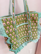 Load image into Gallery viewer, Ruffle Quilted Tote Bag

