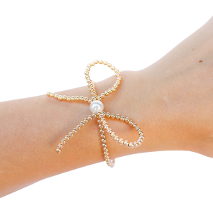 BB - gold bow bracelet