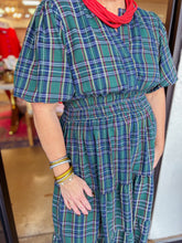 Load image into Gallery viewer, Plaid Midi Dress - Plus Size

