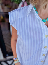 Load image into Gallery viewer, KARLIE Stripe Bubble Sleeve Top
