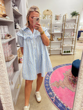 Load image into Gallery viewer, KARLIE Floral Stripe Stitch Dress
