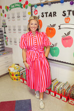 Load image into Gallery viewer, Pink &amp; Red Midi Dress
