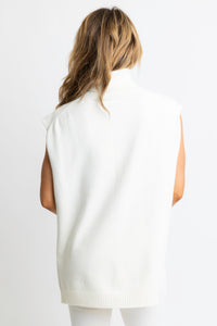 KARLIE HiLo Turtleneck Sweater - Ivory