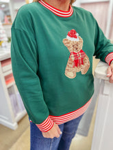 Load image into Gallery viewer, Teddy Sequin Pullover - Hunter Green
