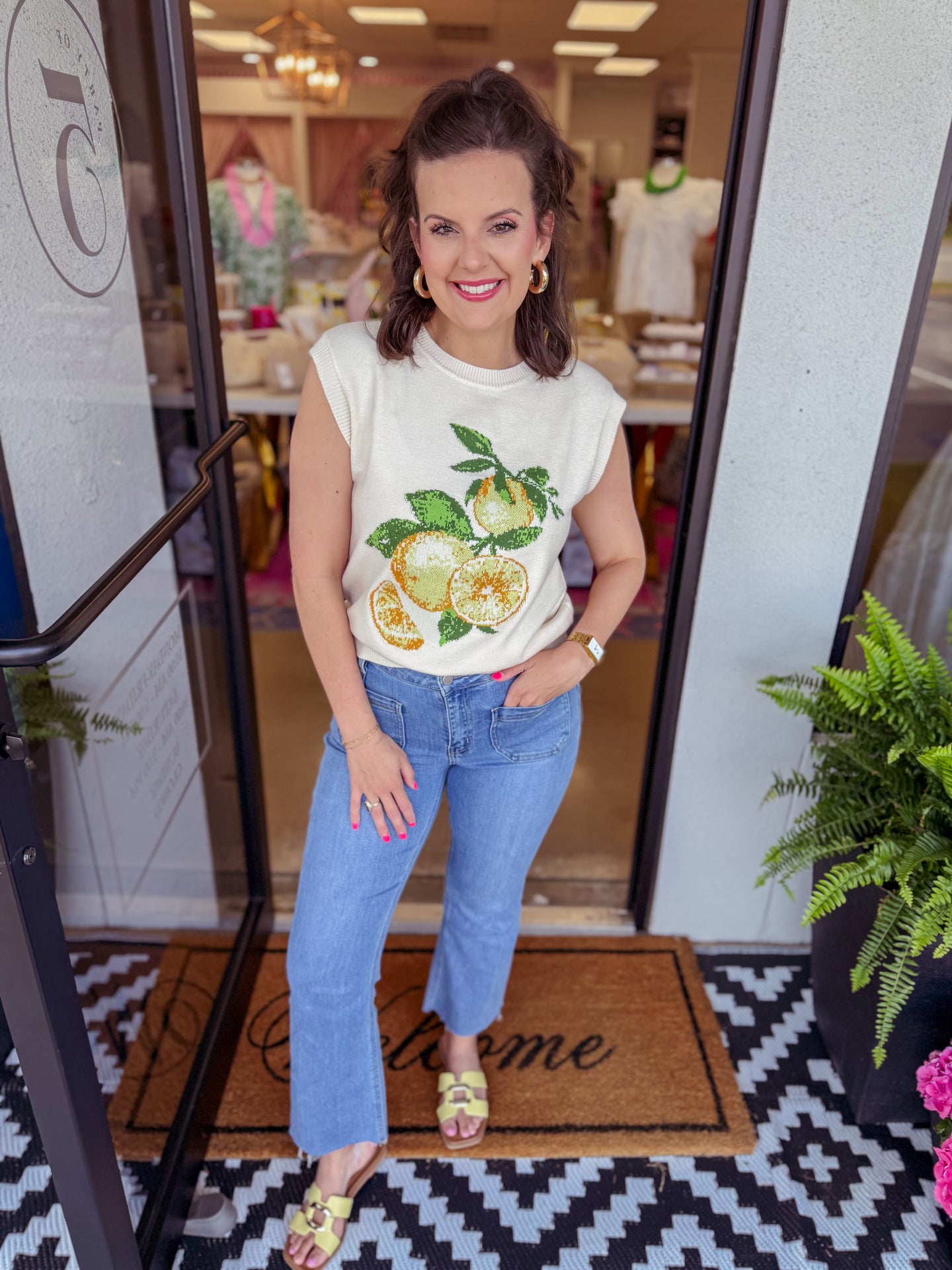 Lemon Sweater Top