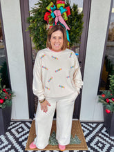 Load image into Gallery viewer, CHEERS Blanket Stitch Jogger Set
