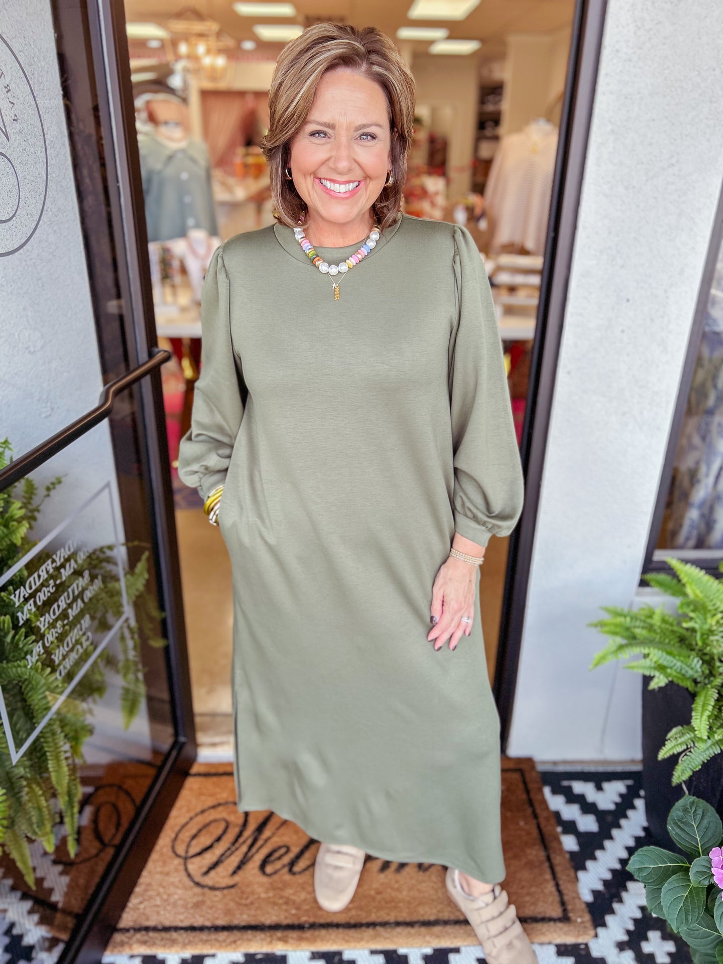 Betty Dress - Olive