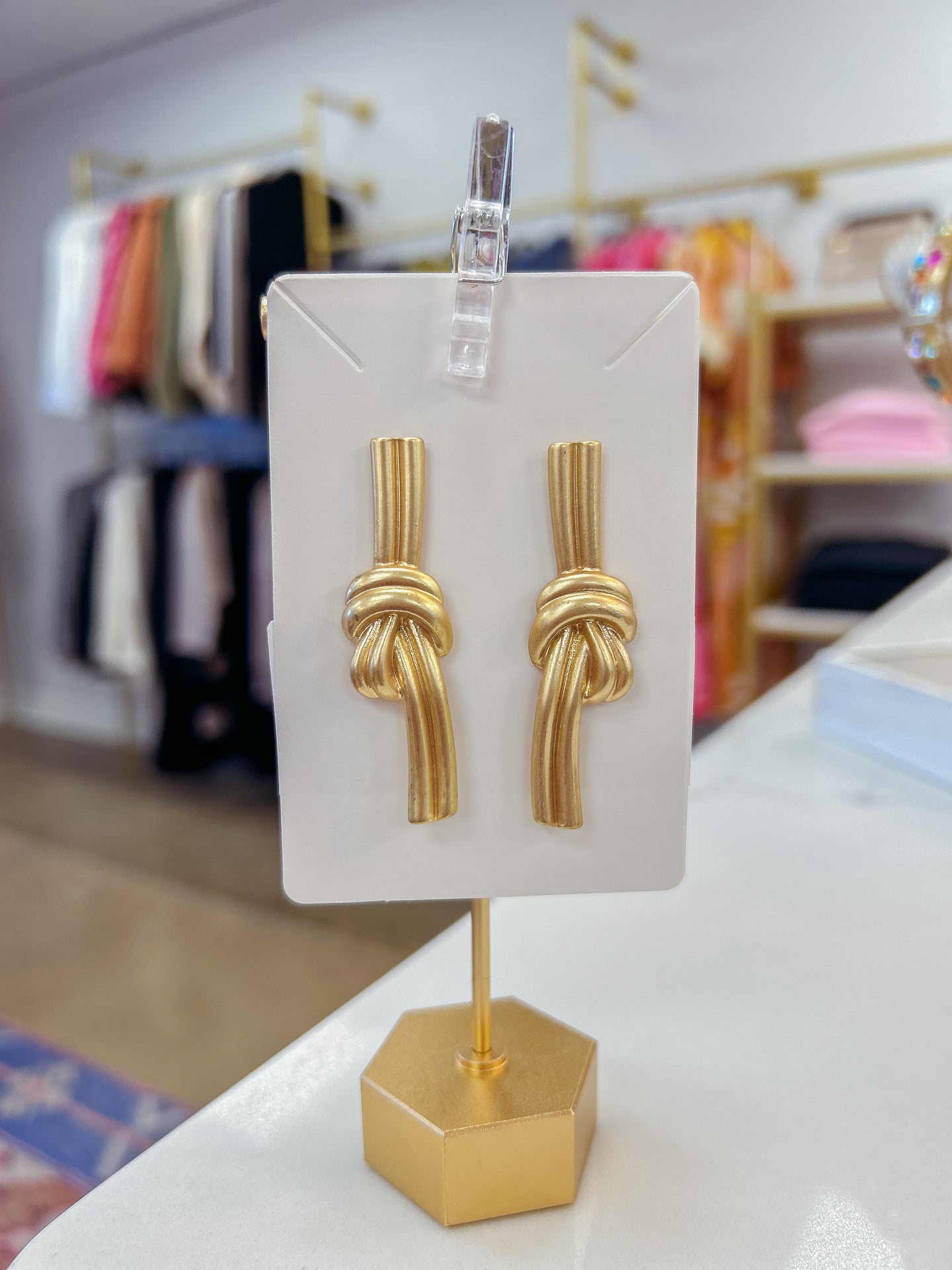 String Knot Earring