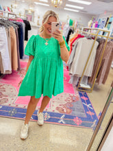 Load image into Gallery viewer, Eyelet Puff Sleeve Dress
