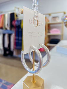 50mm Hollow Hoops - Silver